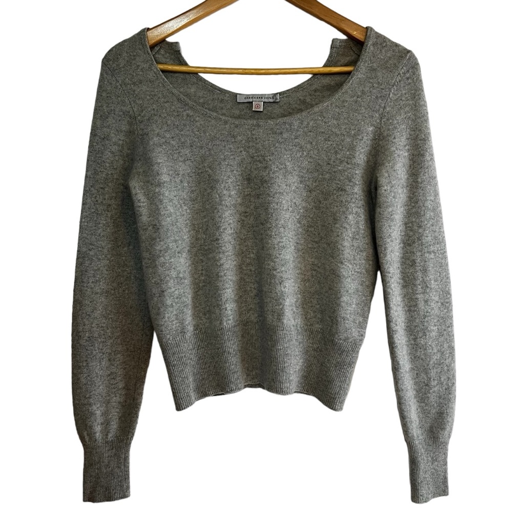 Uniqlo Cashmere 100% grey knit super soft sweater size S excellent condition
